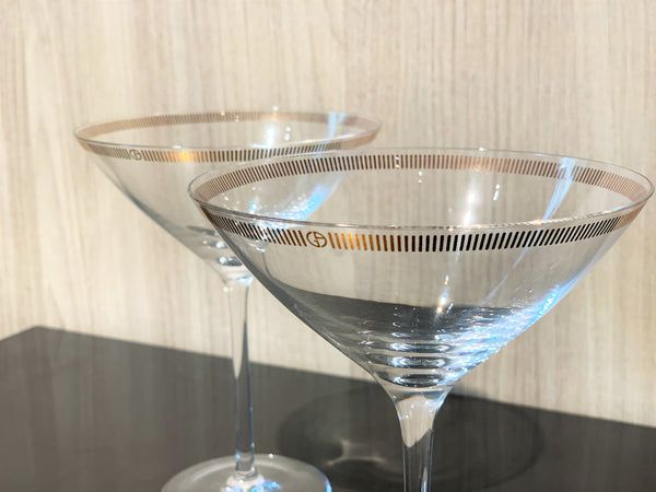 Armani Casa Dvorak Martini Flute with Golden GA Logo