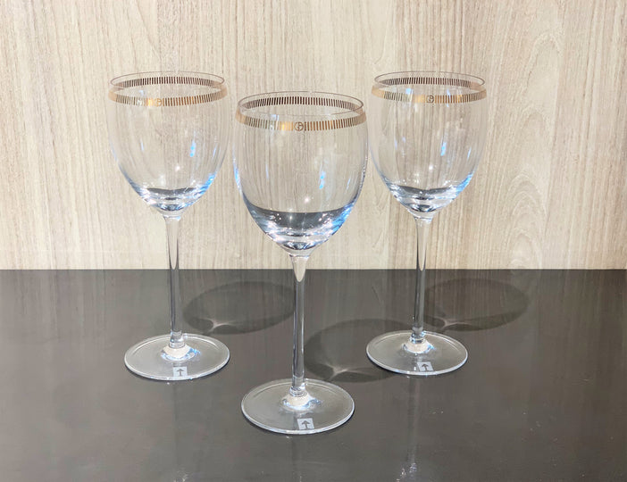 Armani Casa Dvorak Wine Stem glass with Golden GA Logo